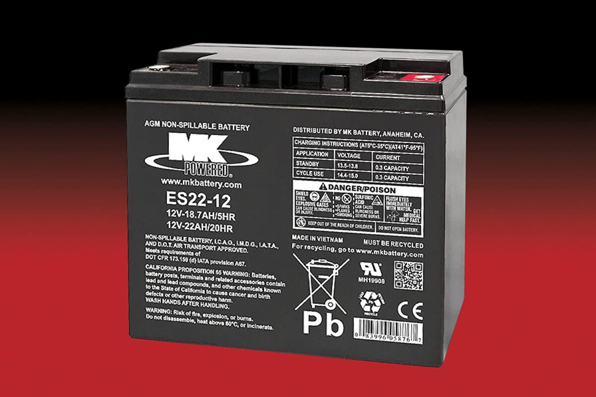 12V 22Ah AGM Mobility Scooter / Powerchair Battery SHEEN MOBILITY